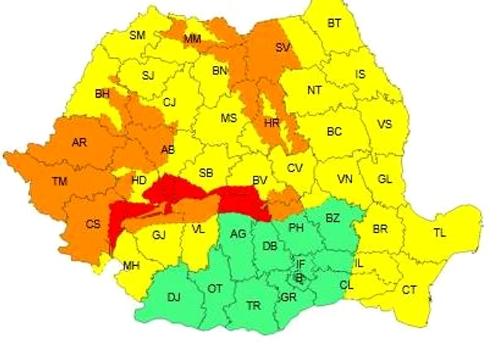 Hartă ANM