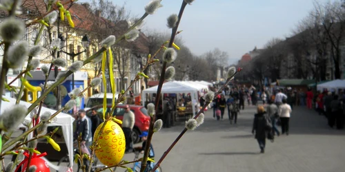 Crenguţele de mâţişori şi forsythia sunt simbolul târgului de paşte săsesc 