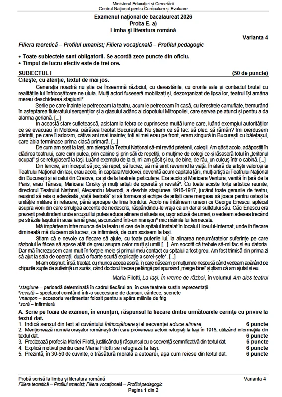 BACALAUREAT DE TOAMNĂ  SUBIECTE ȘI BAREME LIMBA ROMÂNĂ  UMAN (1) png