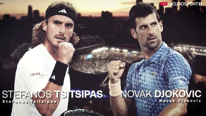 Finala Tsitsipas - Djokovici se vede duminică, de la ora 10.00, în direct pe Eurosport