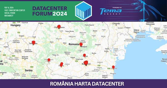 Harta centrelor de date din România