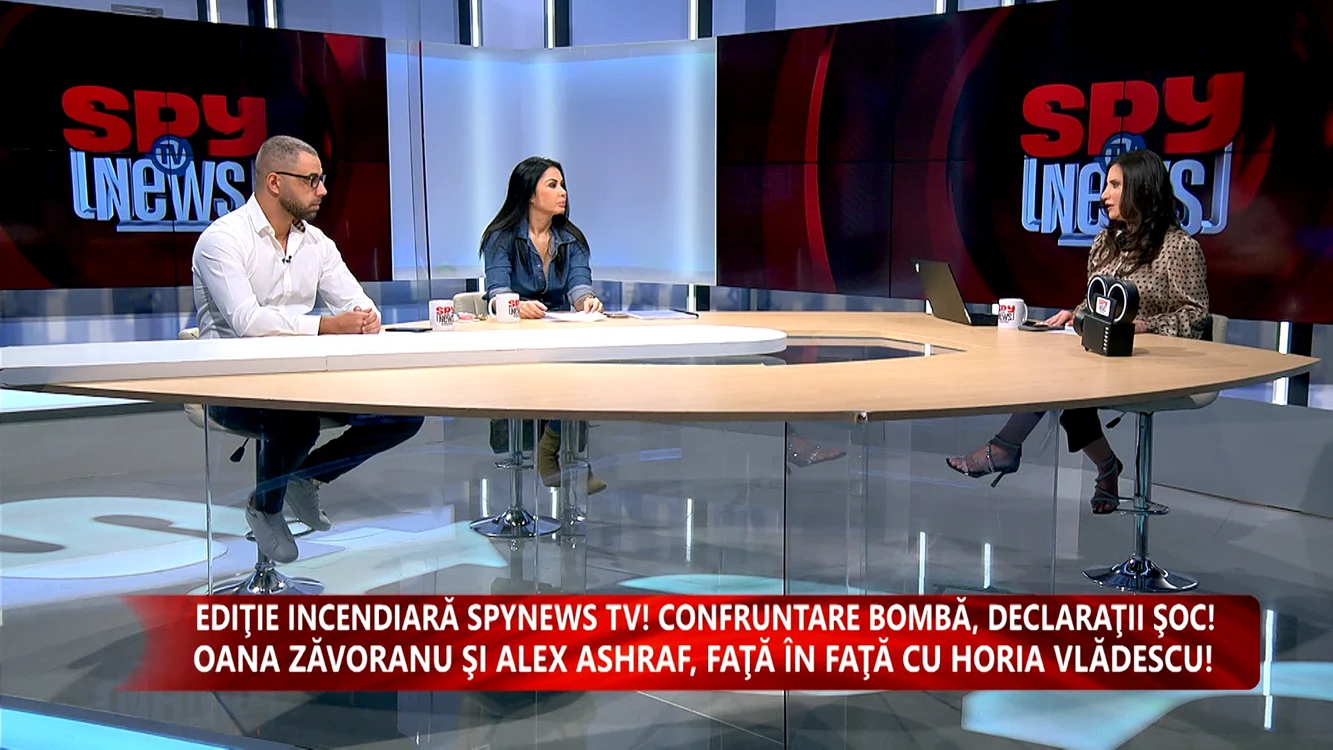 Oana Zăvoranu și Alex Ashraf, în platoul emisiunii Marei Bănică foto: Antena Stars