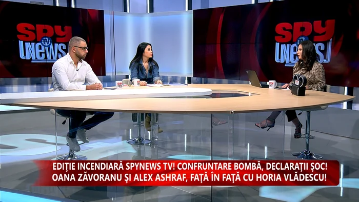 Oana Zăvoranu și Alex Ashraf, în platoul emisiunii Marei Bănică foto: Antena Stars