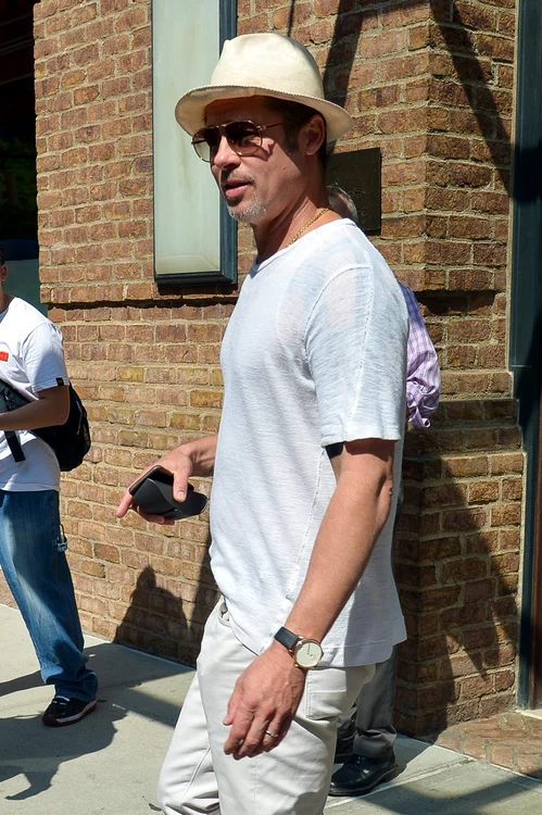 Brad Pitt Takes A Walk In New York jpeg