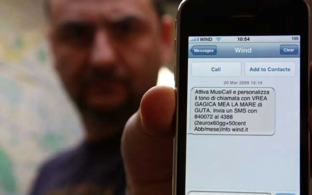 Guţă pe telefoanele mobile din Italia