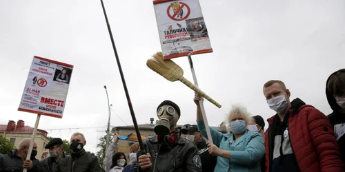 Manifestatie anti-Lukasenko la Minsk FOTO EPA-EFE