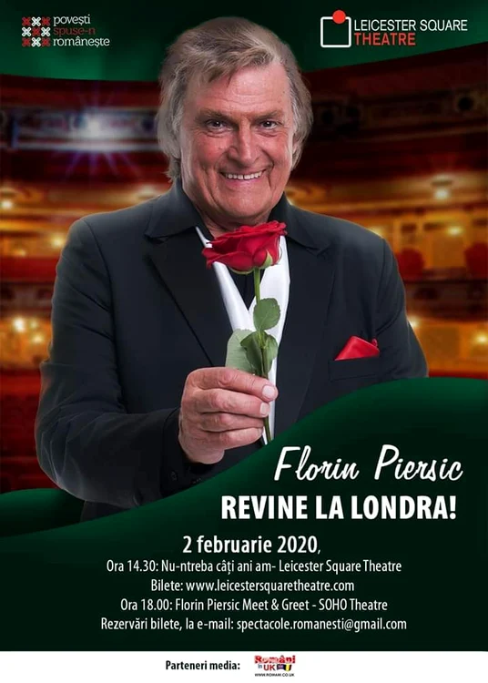 Actorul va juca pentru a treia oară la Londra 