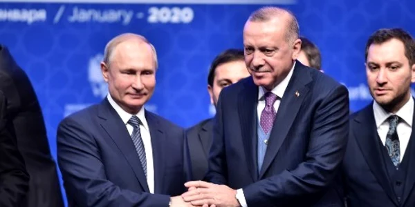 Vladimir Putin si Recep Erdogan la inaugurarea Turkstream FOTO AFP
