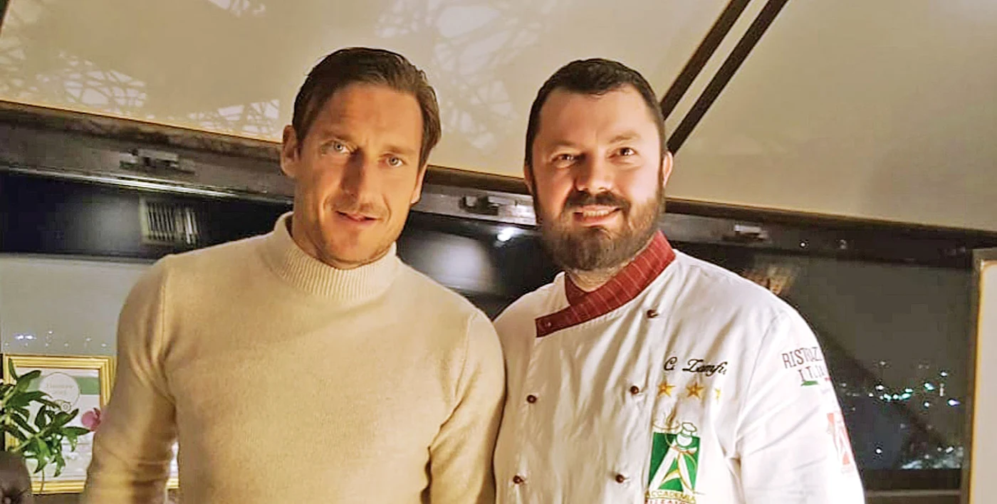La pizzeria „Il Fungo“  din Roma l-a cunoscut pe  fotbalistul Francesco Totti 