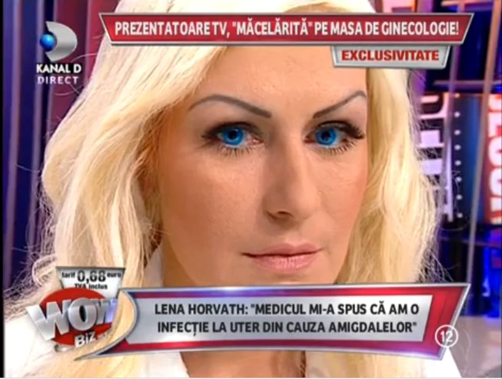 Lena are o problemă genetică şi din această cauză ochii ei au o culoare neobişnuită (captură: WOWbiz)