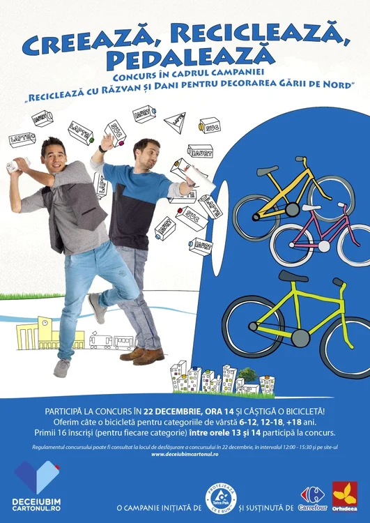 
    Vino in Centrul Comercial Orhideea si cu un portofel din ambalaj Tetra Pak poți câștiga o bicicletă.  