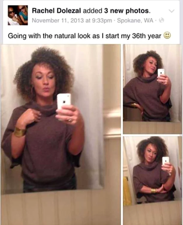 Captura postare Facebook Rachel Dolezal