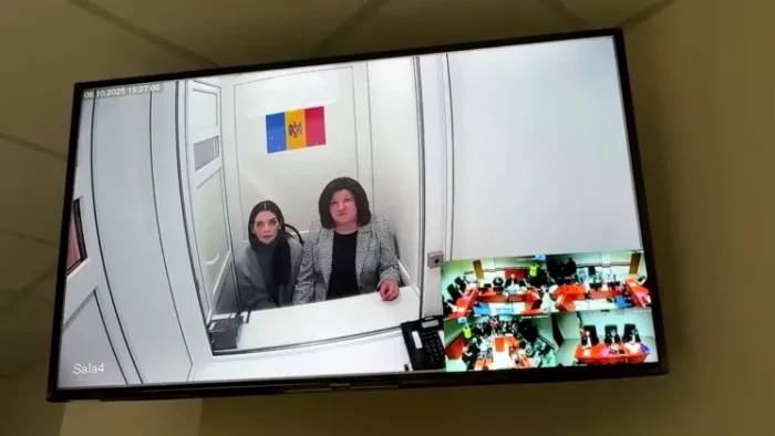 Evghenia Guțul și Svetlana Popan au participat online la ședința de judecată. FOTO: Screenshot