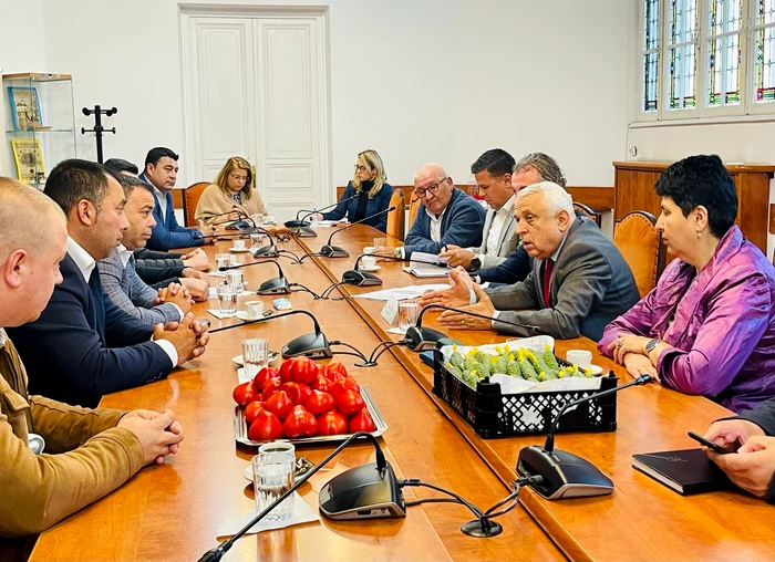 Întâlnirea din 10 mai 2023, cu producătorii, la sediul Ministerului Agriculturii FOTO: Fb. Min. Agr.