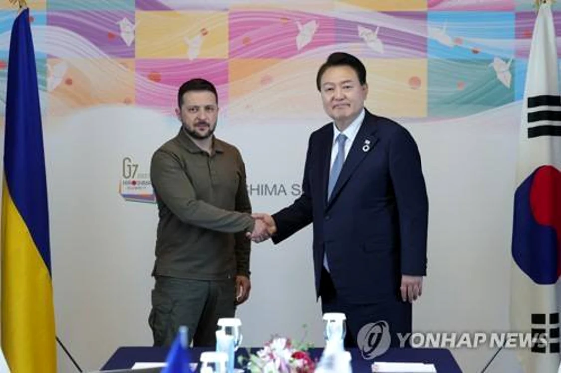 Volodimir Zelenski și Yoon Suk Yeol. FOTO Facebook Sky Over Ukraine