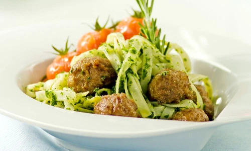 Pasta with meatballs and tomatoes jpeg