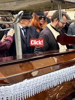 Nidia și Adrian Daminescu, la căpătâiul lui Horia Moculescu foto: Click!