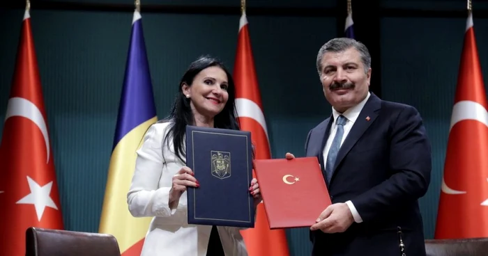 Ministrul roman al Sănătăţii şi ministrul turc al Sănătăţii FOTO Ministerul Sănătăţii