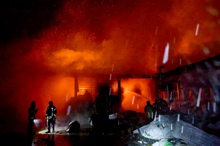 Rusia atacă infrastructură civilă din Ucraina FOTO EPA-EFE