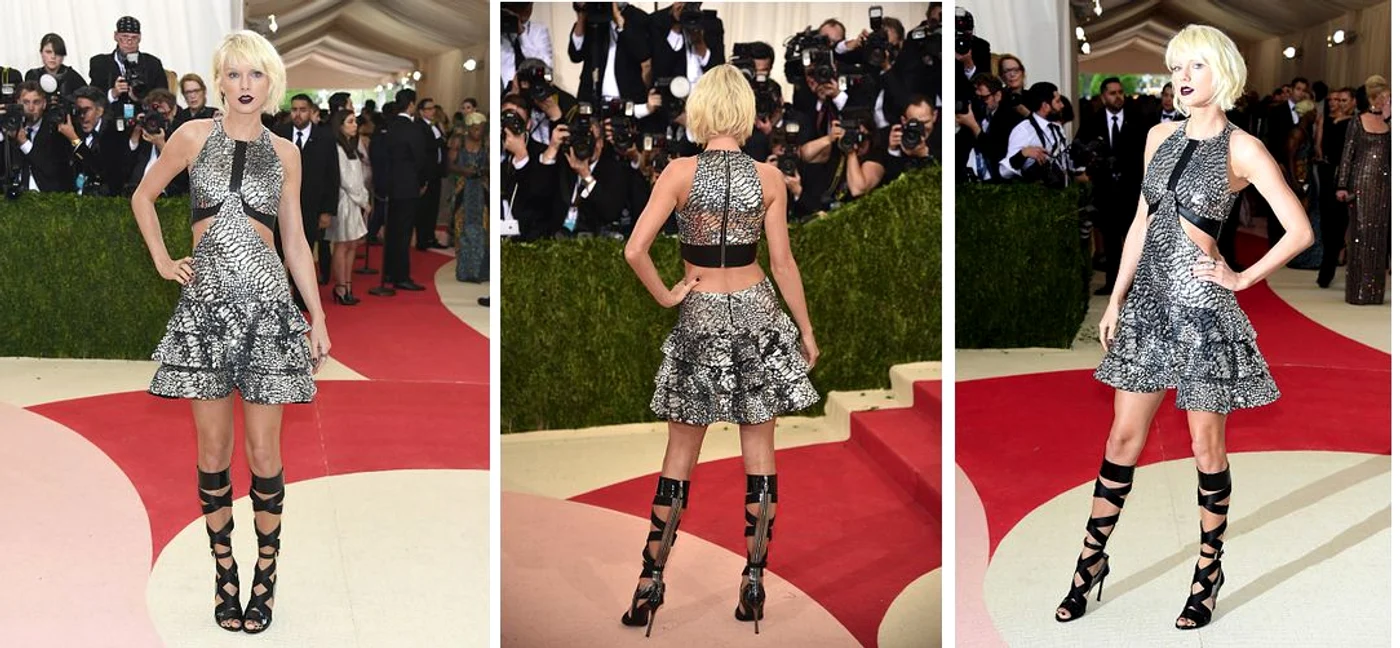 Taylor Swwift a fost prima vedetă care a pășit pe covorul roșu la Met Gala