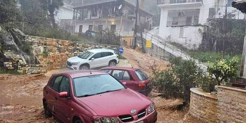 inundatii thassos cauzate de ciclonul Adel foto X @ForecastGreece