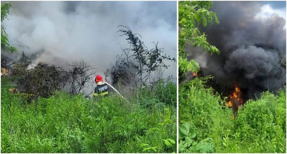 Trafic rutier îngreunat pe Valea Oltului, din cauza unui incendiu de pădure. O persoană este rănită