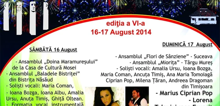 Zilele Moiseiului, la jumatatea lunii august FOTO:afis