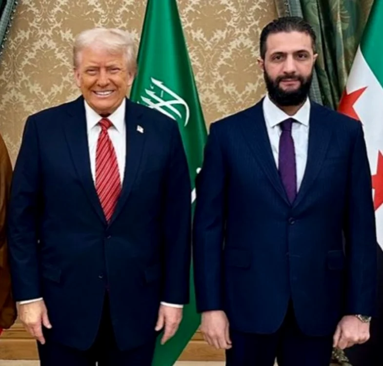Donald Trump și președintele Siriei, Ahmad al-Sharaa/ FOTO:X