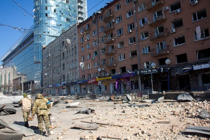 Centrul Kievului după bombardamente FOTO Getty Images