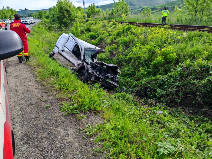 Accident feroviar mortal produs în prima zi de Paște în județul Sibiu pe DN14 Foto IPJ Sibiu