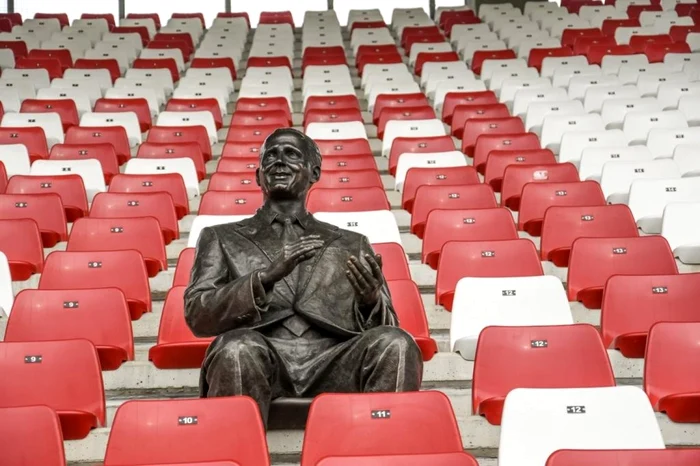 Baronul Francisc Neumann în tribunele stadionului UTA