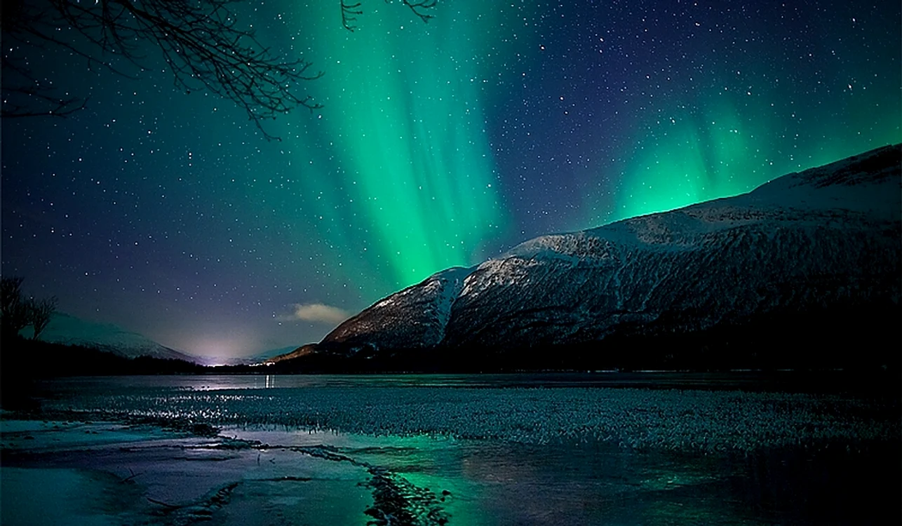 
    Aurora boreală văzută în Carolina de Nord, SUA  