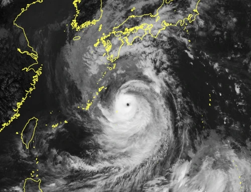 Imagine din satelit cu taifunul Nanmadol FOTO AFP / Japan Meteorological Agency 