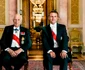 Regele Harald al Norvegiei și Emmanuel Macron la Palatul Regal din Oslo. FOTO: Casa Regală norvegiană