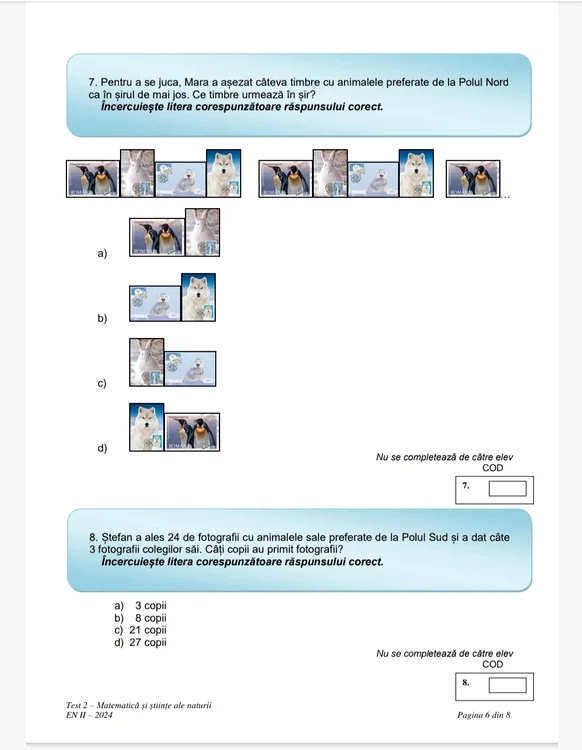 Testul 2 Matematică și Științele Naturii clasa a II a (3) jpeg