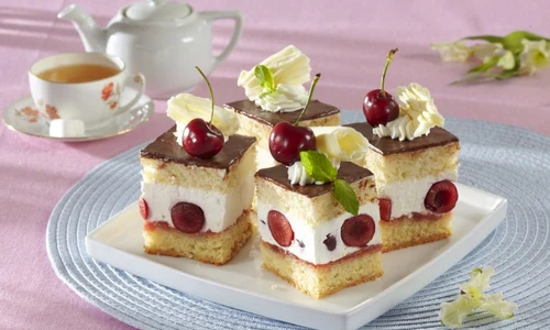 Whipped Cream Cake with Cherries (step by step) jpeg