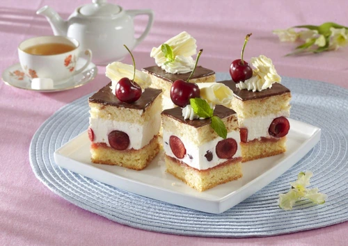 Whipped Cream Cake with Cherries (step by step) jpeg
