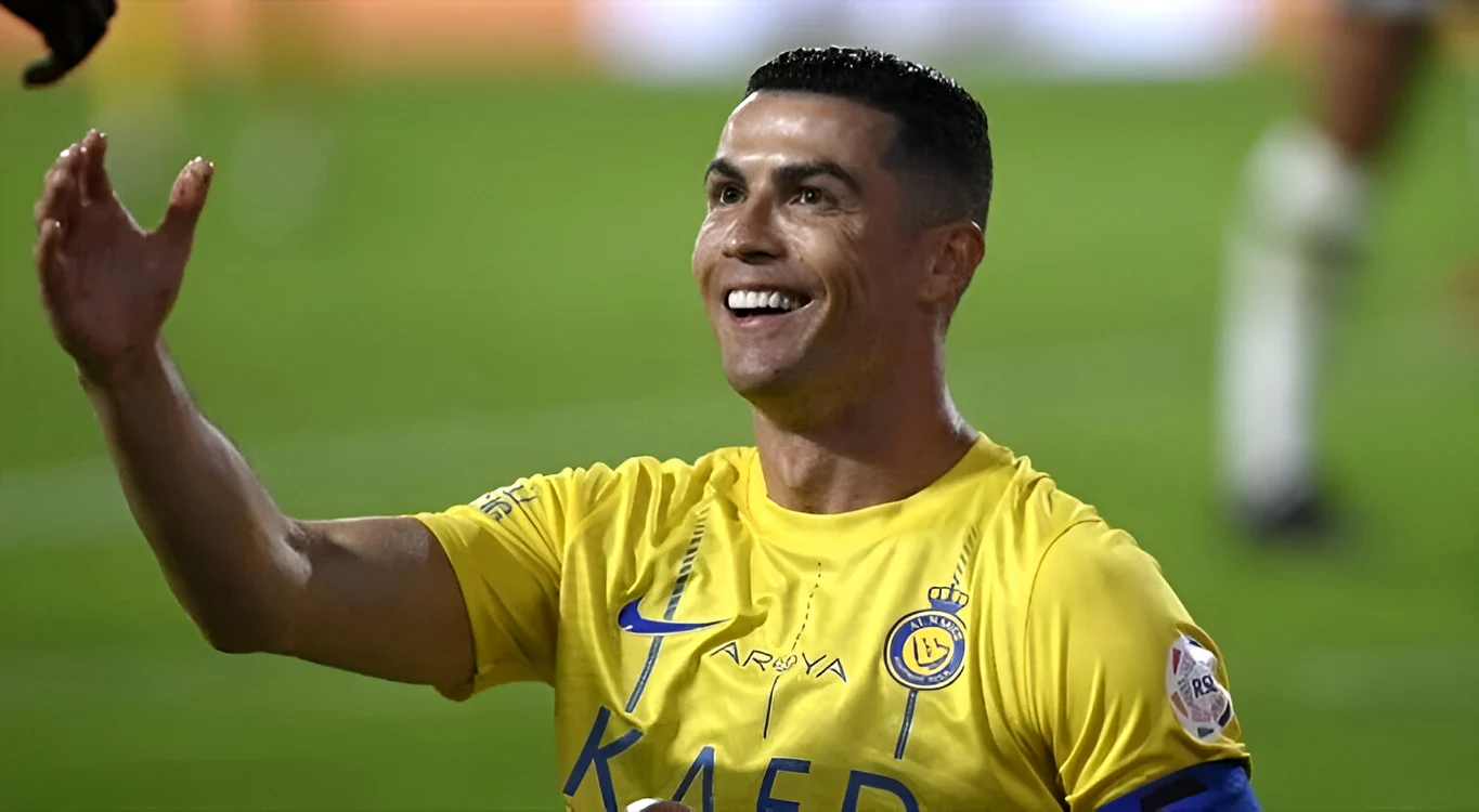 Cristiano Ronaldo marchează pe bandă rulantă. Foto Al Nassr 