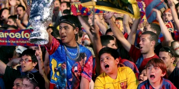 Copiii catalani s-au bucurat de succesul Barcelonei 