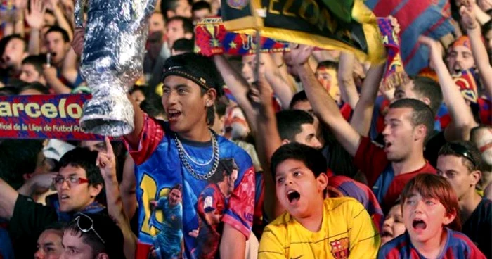 Copiii catalani s-au bucurat de succesul Barcelonei