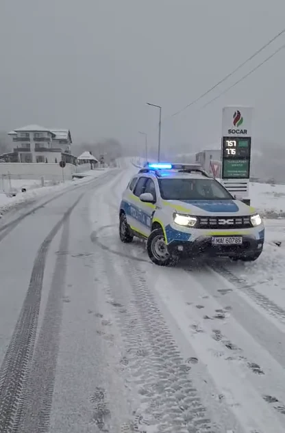 Filtru rutier pe DN 67C Novaci – Rânca. Acces permis doar autovehiculelor 4x4 sau echipate cu lanțuri