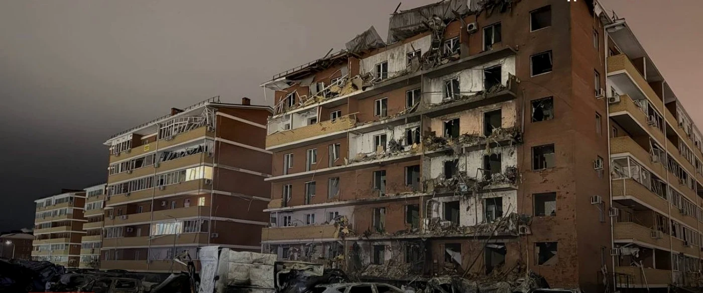  Forțele ruse a lovit un bloc de locuințe din localitatea Novaia Adigea/FOTO:X