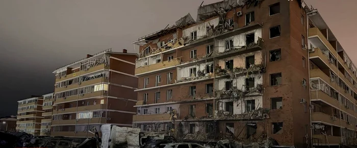  Forțele ruse a lovit un bloc de locuințe din localitatea Novaia Adigea/FOTO:X