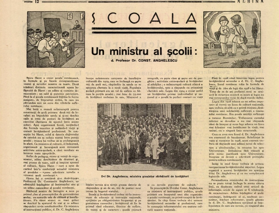 Revista Albina făcea portretului ministrului Anghelescu