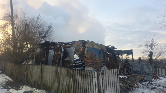 Incendiu în județul Argeș FOTO: ISU Argeș