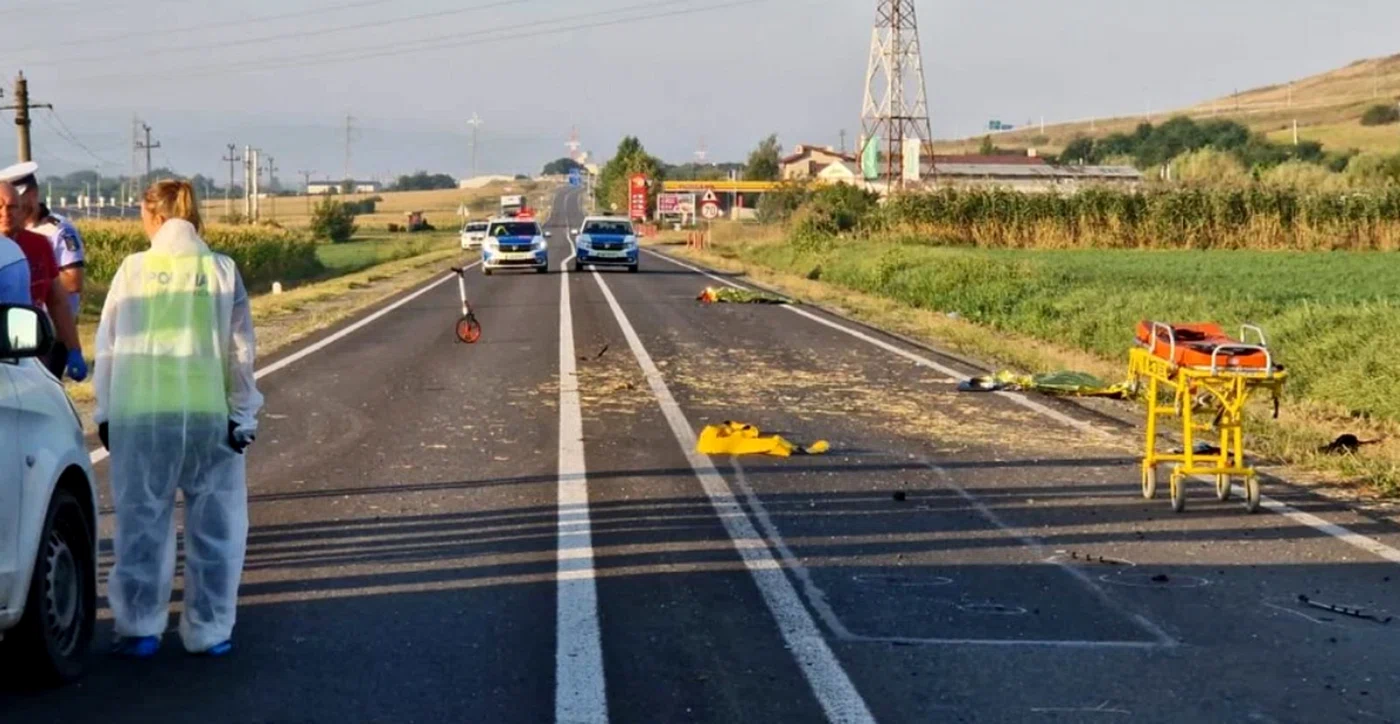 Zona unde a avut loc accidentul rutier FOTO alba24.ro