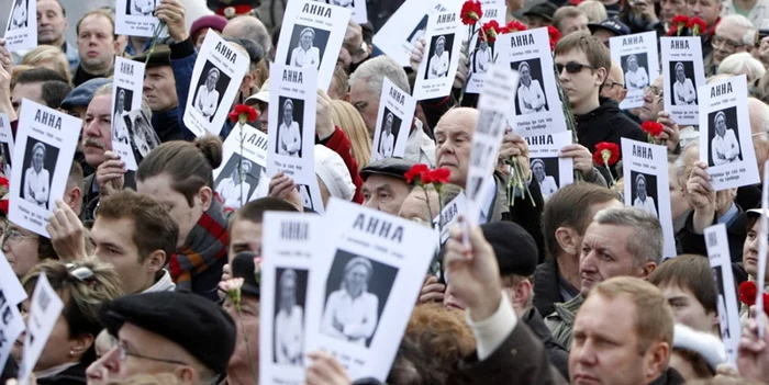 Omagiu pentru Anna Politkovskaia la trei ani de la asasinare FOTO EPA-EFE