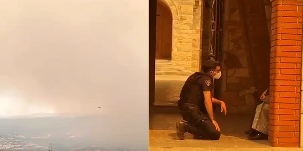 Manastire Grecia incendiu Twitter jpg