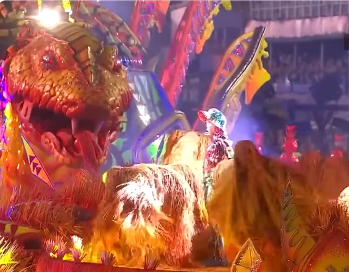 Scoala Viradouro, marea căștigătoare a carnavalului. FOTO captură video TV Globo