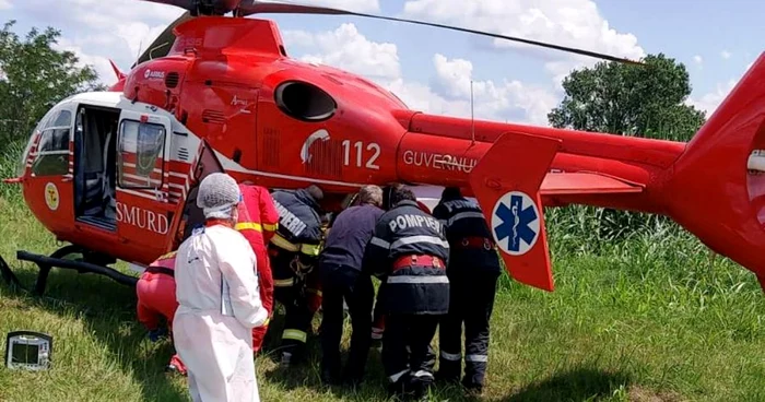 Victima a fost rănită grav la cap FOTO Facebook/ISU Călăraşi
